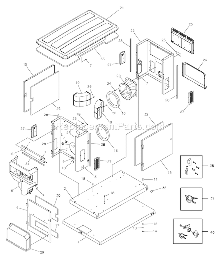 Page C Diagram and Parts List for 040229-0  Briggs and Stratton Generator